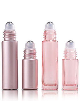 Fashionable Colorful 5ml 10ml Eye Cream Lip Oil Rose Gold Glass Roll On Bottle