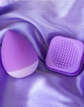 Stain Resistant Save Makeup Super Ultra Soft Purple Silicone Makeup Sponge