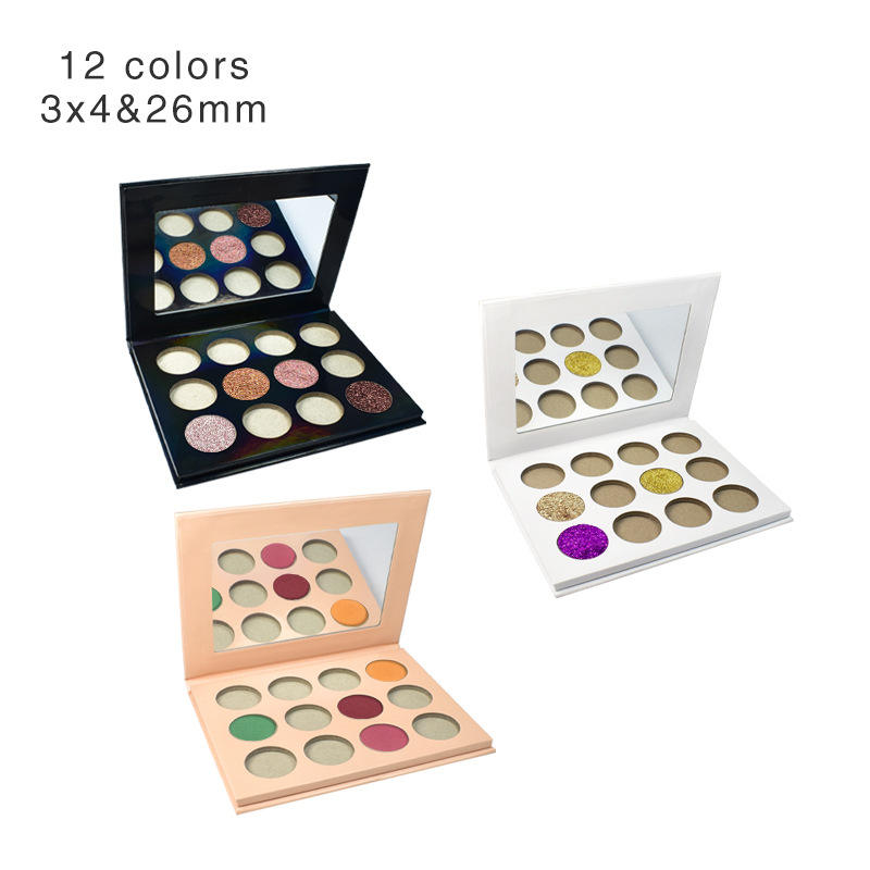 Pick Your Own Colors Makeup Cardboard Eyeshadow Custom Logo Wholesale High Pigment Private Label Cosmetics Eyeshadow Palette