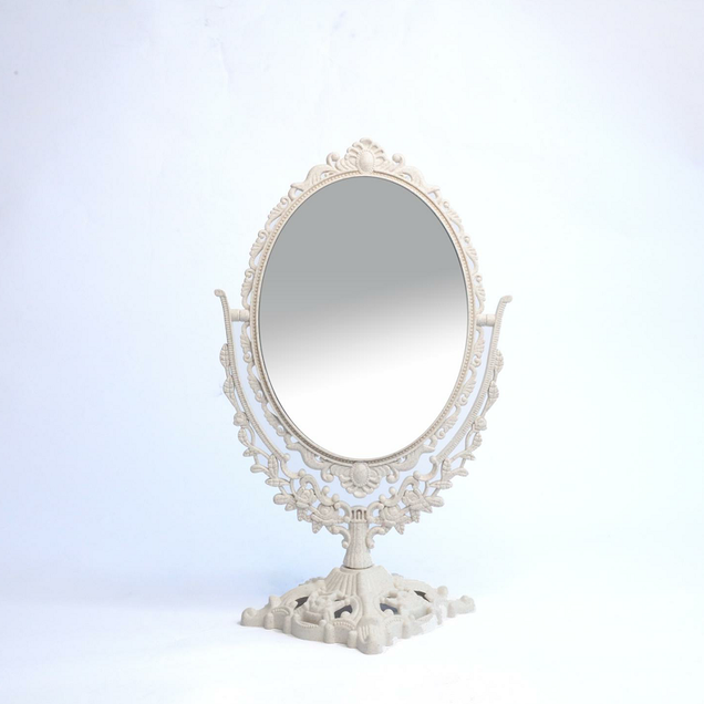 Double Side Magnifying Glass Vanity Mirror European Retro Desktop Vintage Makeup Mirror