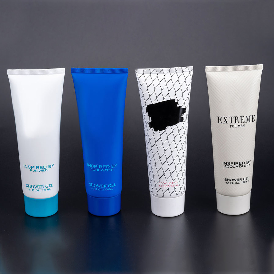 120ml Fashion Black Color Cosmetic Container Logo Customized Cosmetic Soft Tube Private Label Plastic Aluminium Soft Tube