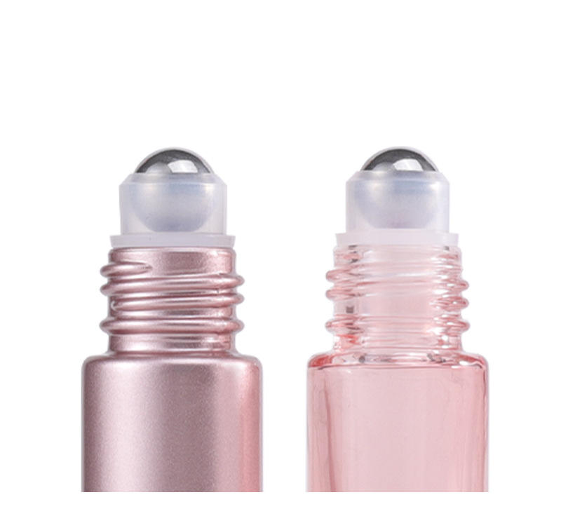 Fashionable Colorful 5ml 10ml Eye Cream Lip Oil Rose Gold Glass Roll On Bottle