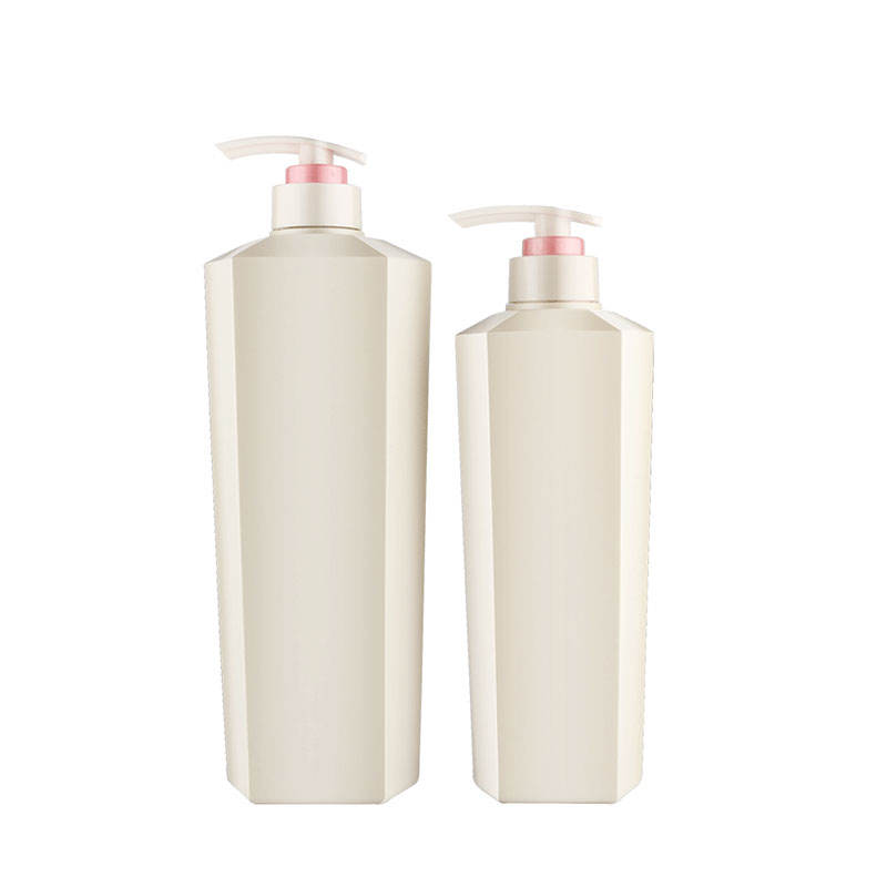 Custom 500ml 750ml Unique Eco Friendly Pet Pink White Blue Hair Plastic Empty Luxury Shampoo Bottles