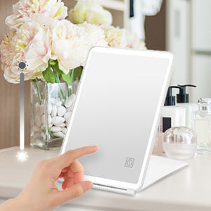 Rechargeable Lighted 3 Colors Light Models Vanity Mirror Foldable Led Makeup Mirror