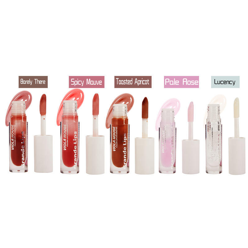 5 Colors Moisturizing Glossy Clear Lips Oil Natural Non-sticky Wholesale Lipgloss Lip Plumper Gloss