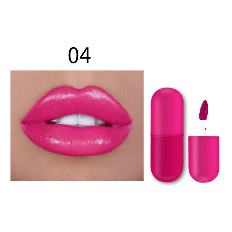 Private Label Waterproof Pill Shape Lipgloss Wholesale Mini Capsule Lip Gloss Moisturizing