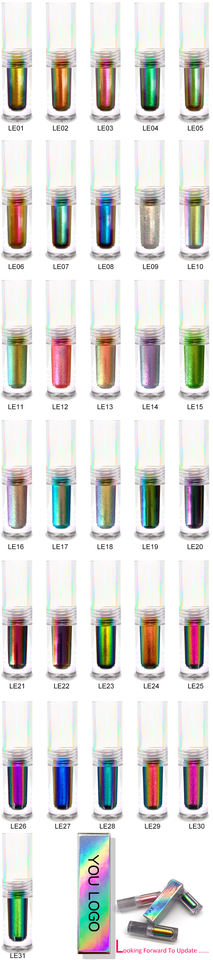 Individual Private Label Multichrome Eye Shadow Custom Logo Holographic Pigments Chameleon Liquid Eyeshadow