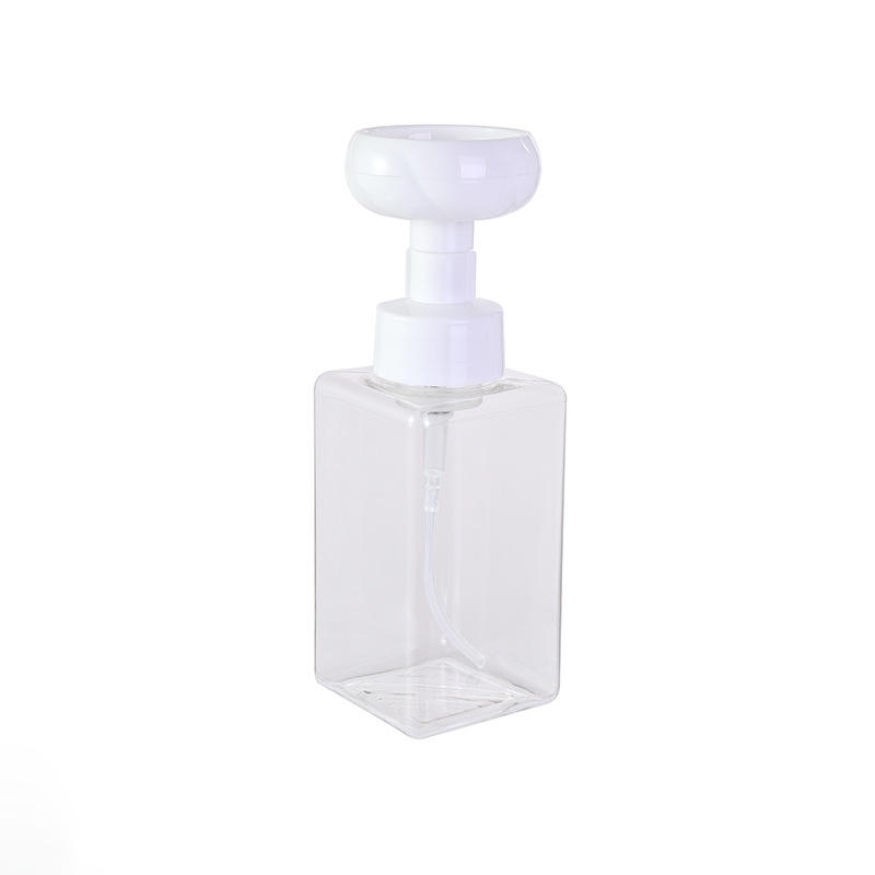 250ml 450ml Empty Plastic Hand Wash Sanitizer Paw Flower Stamp Soap Dispenser Transparent Foam Cleanser Pump Bottle