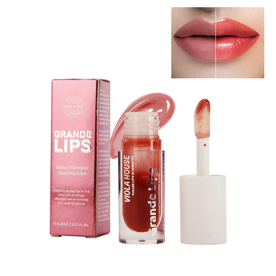 5 Colors Moisturizing Glossy Clear Lips Oil Natural Non-sticky Wholesale Lipgloss Lip Plumper Gloss