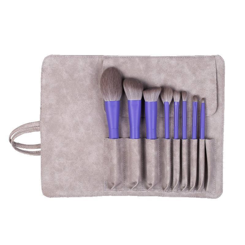 Cosmetic Eco Synthetic 8 Pcs Wood Makeup Brush Set High Quality Vegan Pink Handle Custom Private Label Makeup Brushes