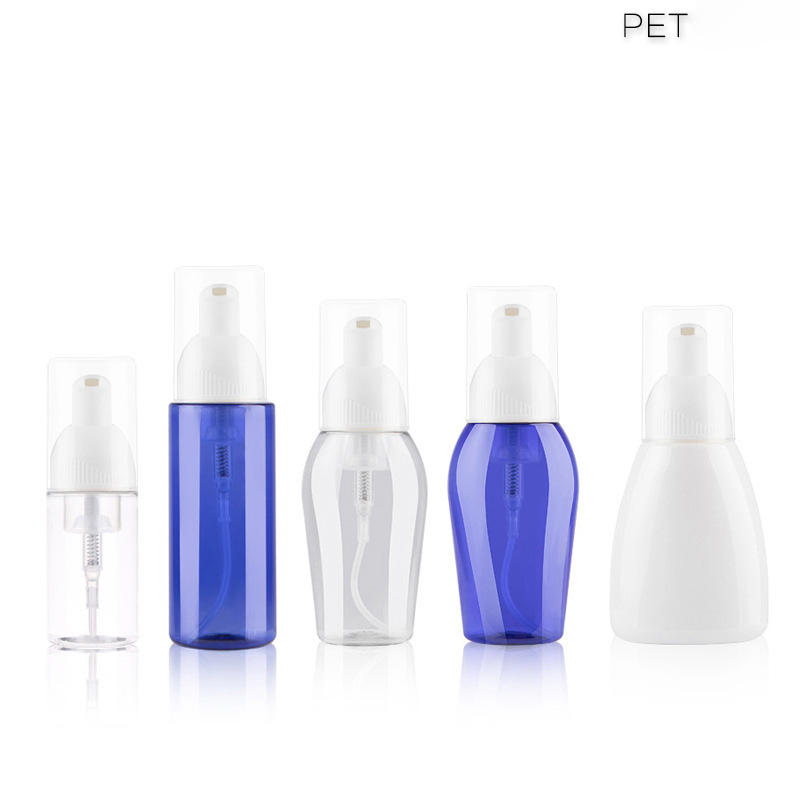 40ml 50ml 80ml Custom Color Transparent Mousse Pet Foam Bath Bottles