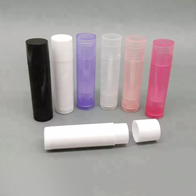 Mini Lip Balm Tubes Clear Black White Pink Purple Plastic Lipstick Tube Lip Balm Tubes