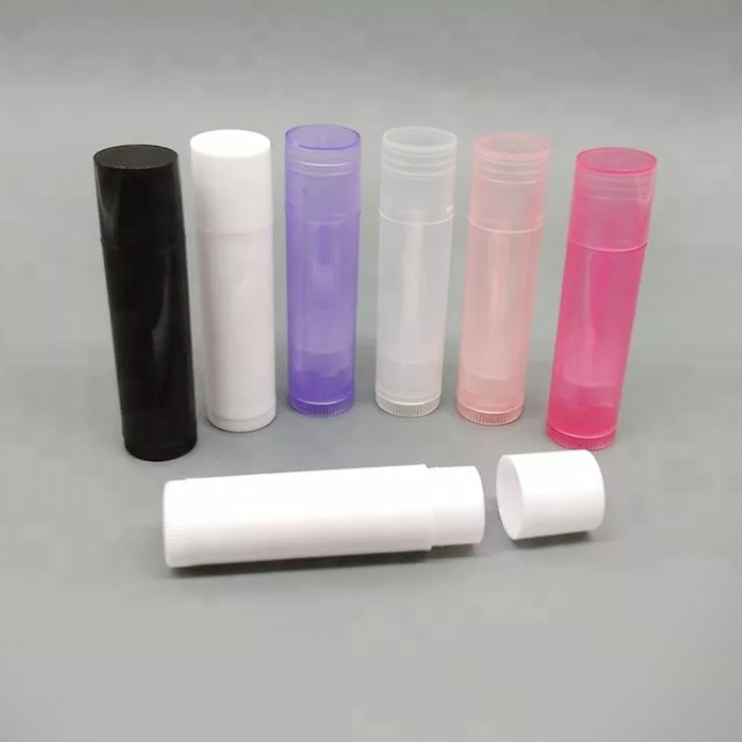 Mini Lip Balm Tubes Clear Black White Pink Purple Plastic Lipstick Tube Lip Balm Tubes