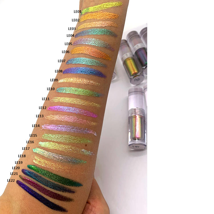 Individual Private Label Multichrome Eye Shadow Custom Logo Holographic Pigments Chameleon Liquid Eyeshadow