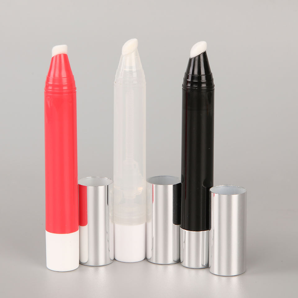 Empty Liquid Lipstick Container Plastic Round Lip Gloss Pen Tube Container