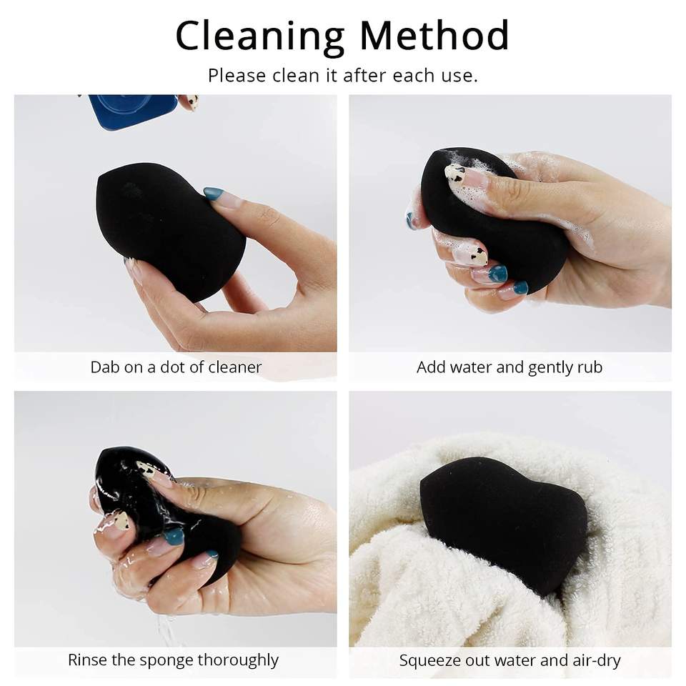 Amazon Hot Sale Customized Beauty Sponge Blenders Makeup Sponges Set With Kabuki Contour Brush