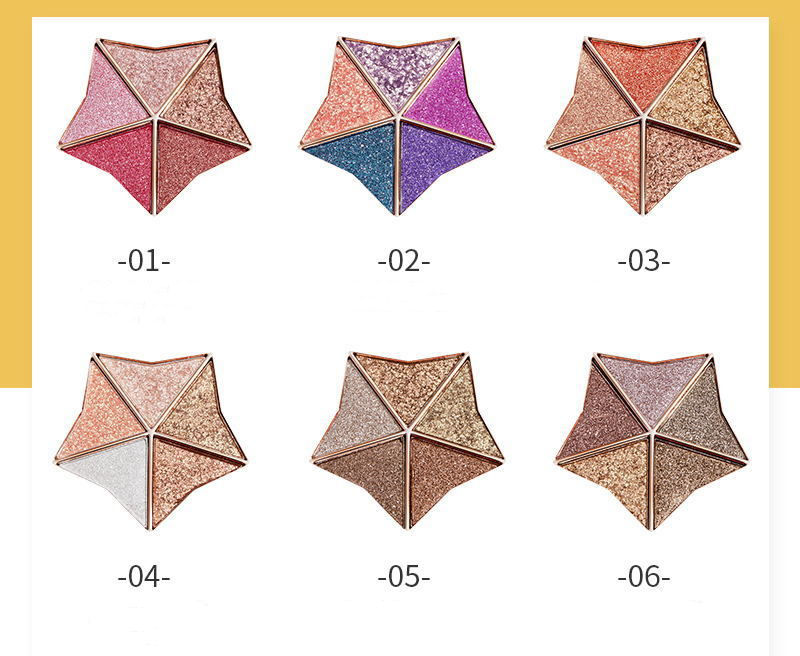 The Same Earth-Tone Five-Pointed Star-Shaped Eyeshadow Palette Perfect For Everyday Makeup