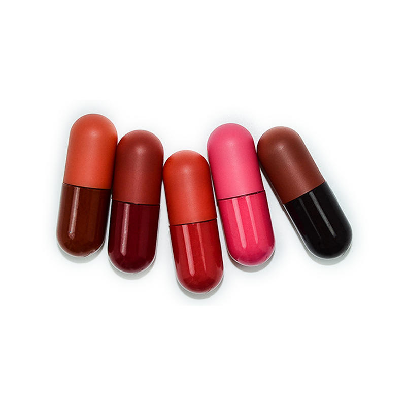 Private Label Waterproof Pill Shape Lipgloss Wholesale Mini Capsule Lip Gloss Moisturizing