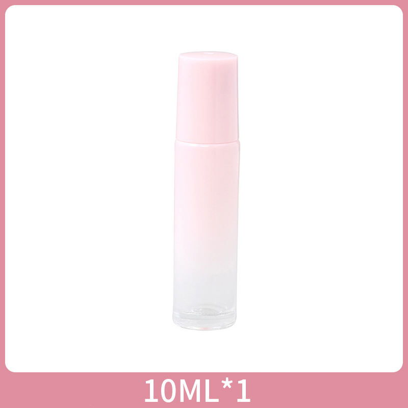 10ml Essential Oil Roller Bottle 5ml Gradient Pink Glass Oil Rollon Bottle For Cosmetic Packaging