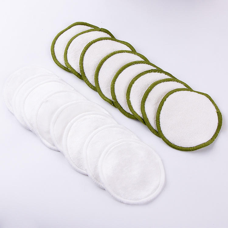 OEM Reusable Bamboo Eco-friendly Make Up Remover Puff Velvet Washable Makeup Remover Pads