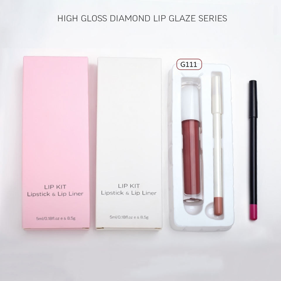 Multi Colors Make Your Own Brand Lip Kit Optional Lip Gloss Lip Liner Set With Private Label Packaging