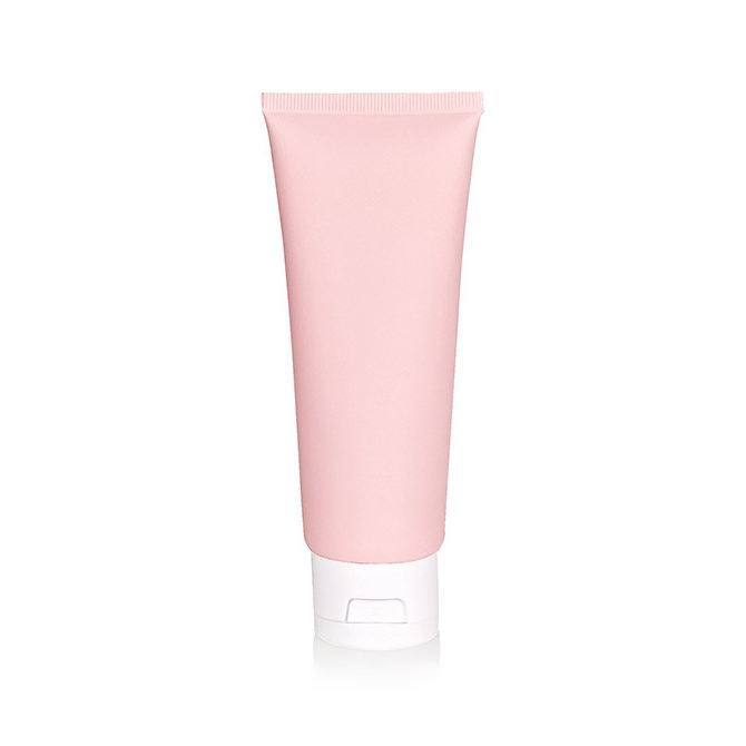 Acrylic Lid Soft Tube Matte Pink Squeeze Facial Cleanser Tube Lotion Bottle Shower Gel Packaging Empty Packaging Tube