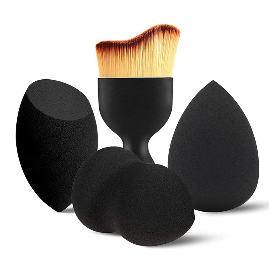 Amazon Hot Sale Customized Beauty Sponge Blenders Makeup Sponges Set With Kabuki Contour Brush