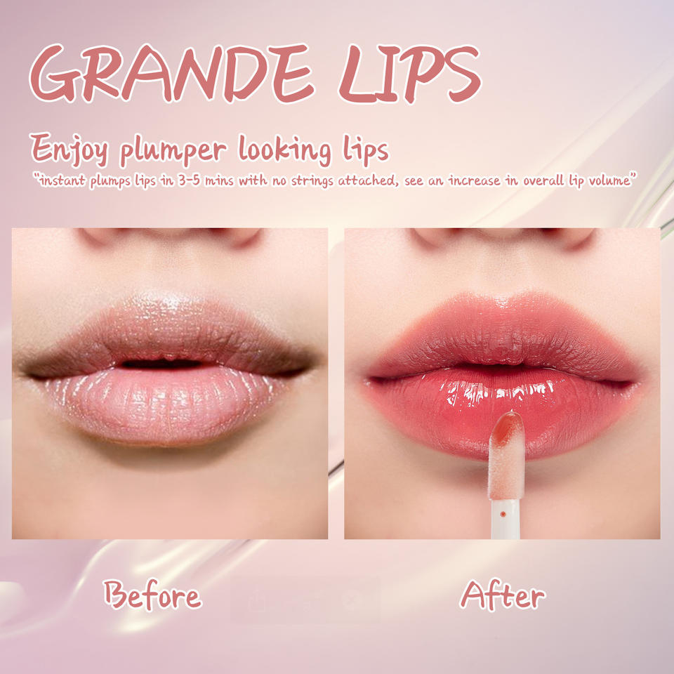 5 Colors Moisturizing Glossy Clear Lips Oil Natural Non-sticky Wholesale Lipgloss Lip Plumper Gloss