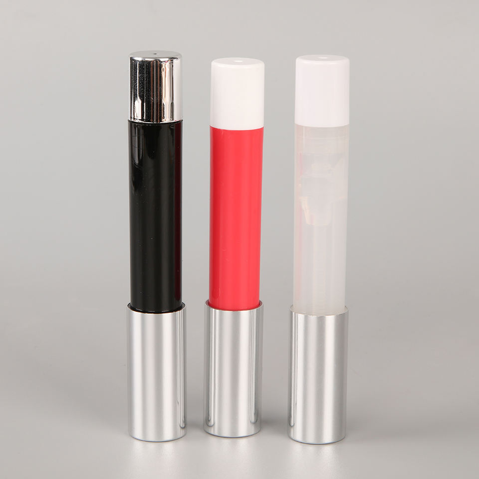 Empty Liquid Lipstick Container Plastic Round Lip Gloss Pen Tube Container