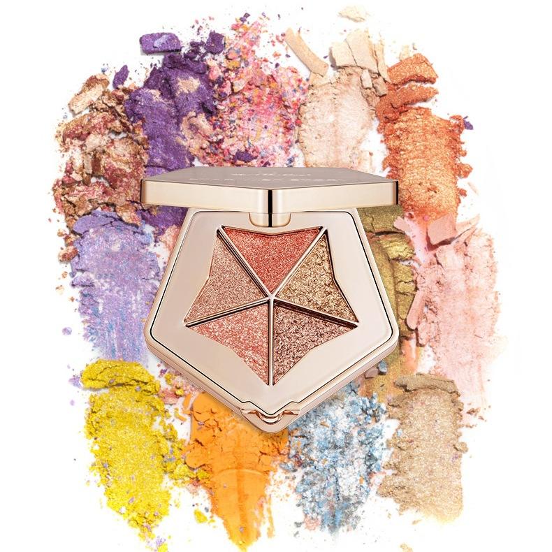 The Same Earth-Tone Five-Pointed Star-Shaped Eyeshadow Palette Perfect For Everyday Makeup