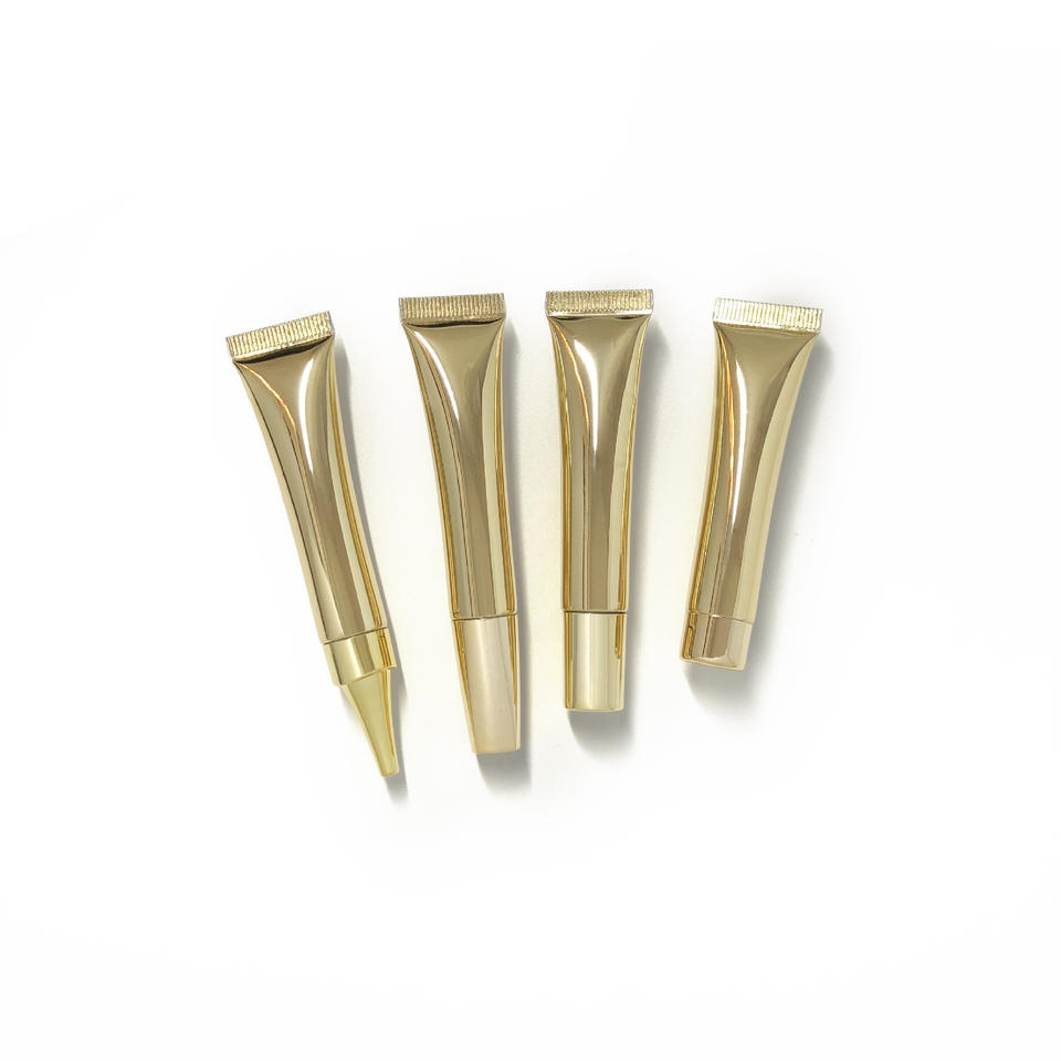 10ml 20ml Gold Bright Aluminum Plastic Compound Soft Lotion Tube Packaging Eye Cream Tube 10g Gold Makeup Squeeze Tube