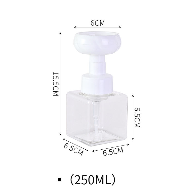 250ml 450ml Empty Plastic Hand Wash Sanitizer Paw Flower Stamp Soap Dispenser Transparent Foam Cleanser Pump Bottle