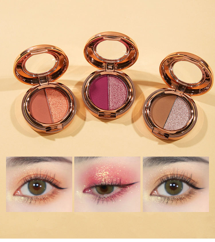 Wholesale Makeup Private Label Eyesh adow Pumpkin Color Glitter Eye Shadow Palette