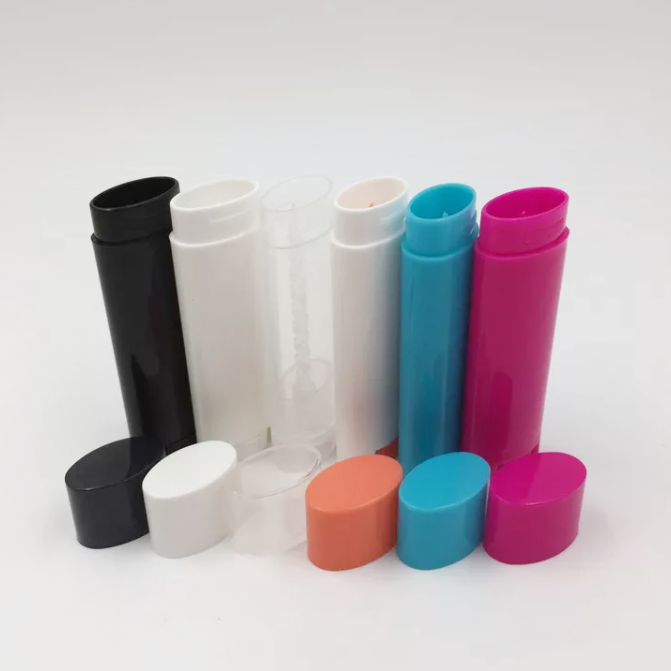 Mini Lip Balm Tubes Clear Black White Pink Purple Plastic Lipstick Tube Lip Balm Tubes