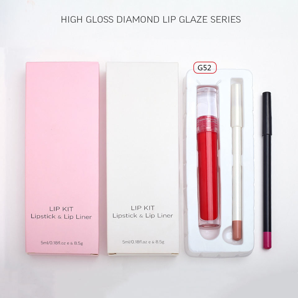 Multi Colors Make Your Own Brand Lip Kit Optional Lip Gloss Lip Liner Set With Private Label Packaging