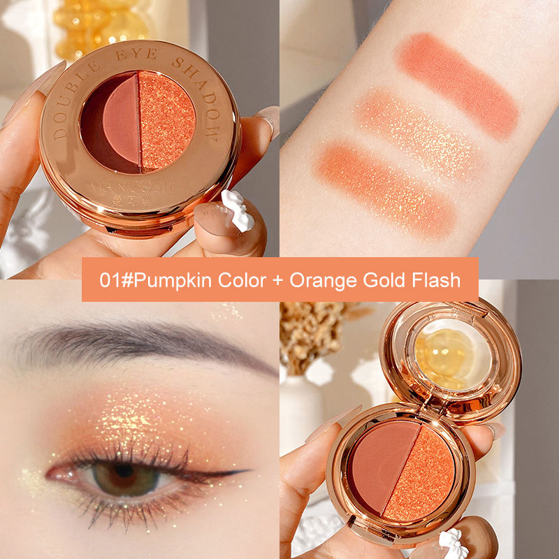 Wholesale Makeup Private Label Eyesh adow Pumpkin Color Glitter Eye Shadow Palette