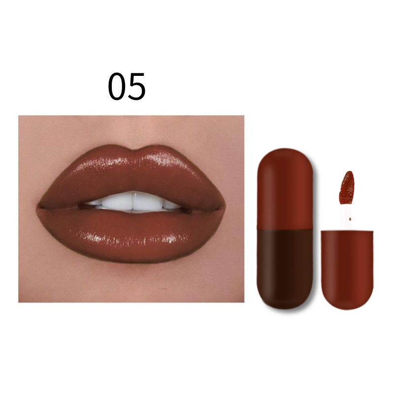 Private Label Waterproof Pill Shape Lipgloss Wholesale Mini Capsule Lip Gloss Moisturizing