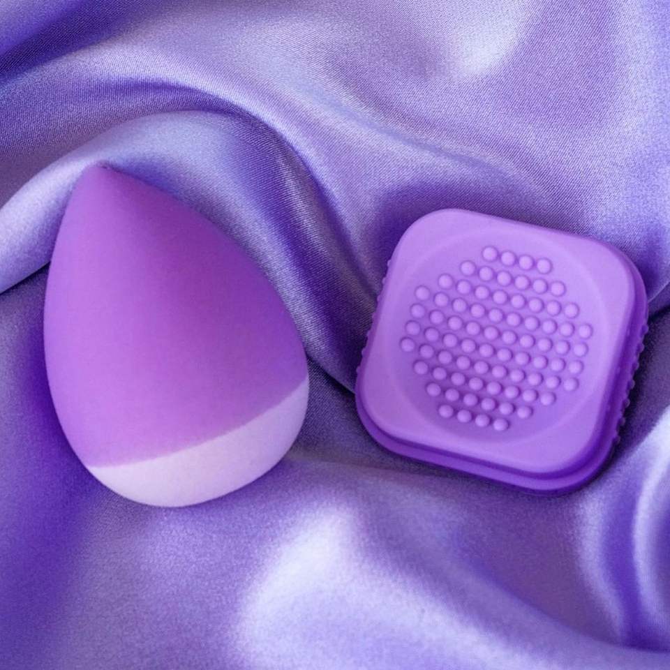 Stain Resistant Save Makeup Super Ultra Soft Purple Silicone Makeup Sponge