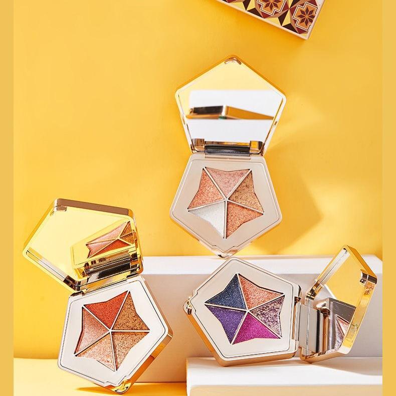 The Same Earth-Tone Five-Pointed Star-Shaped Eyeshadow Palette Perfect For Everyday Makeup