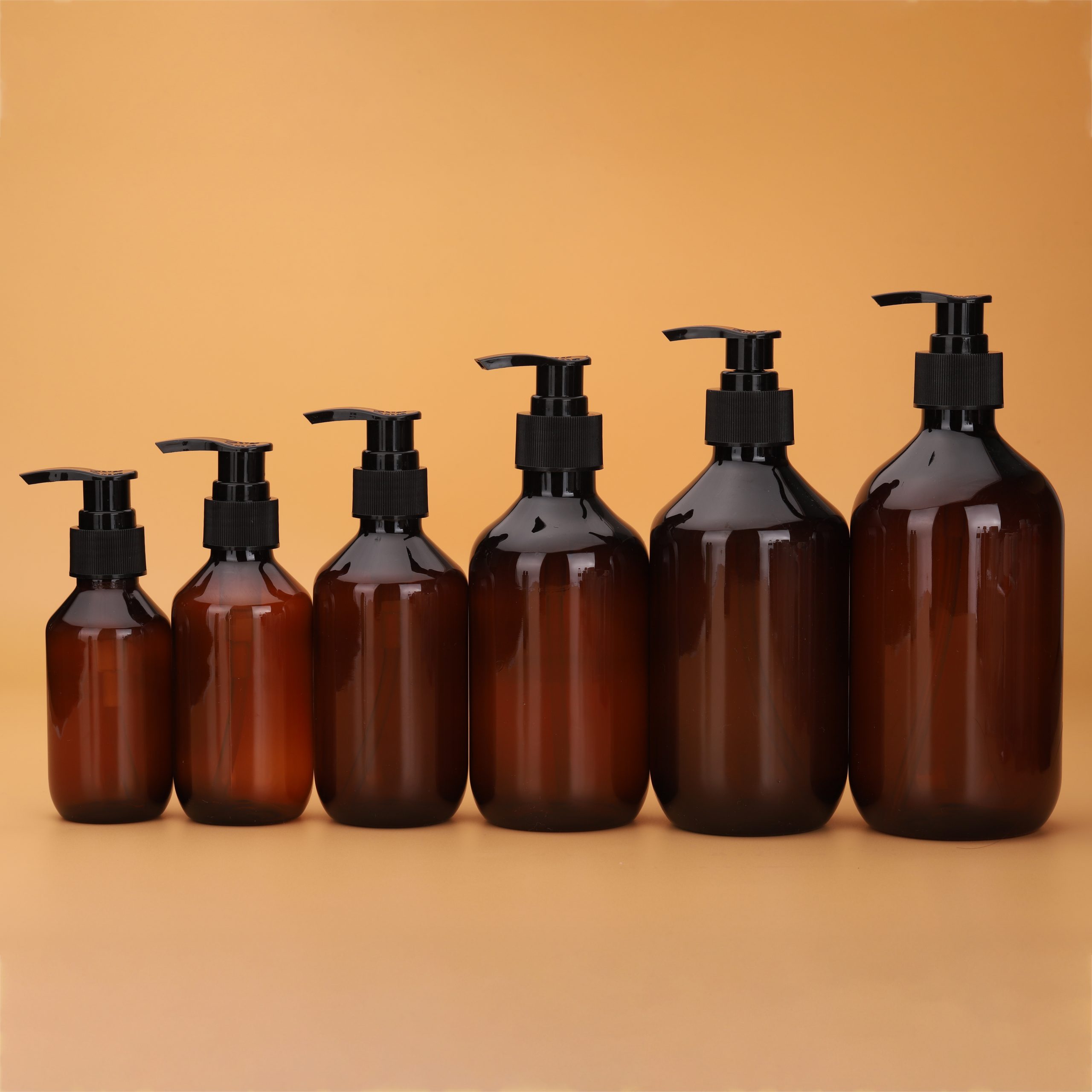 Empty Body Wash Bottle 100ml 150ml 200ml 300ml 400ml 500ml Amber Green Gray Pet Plastic Shampoo Hand Wash Lotion Pump Bottles