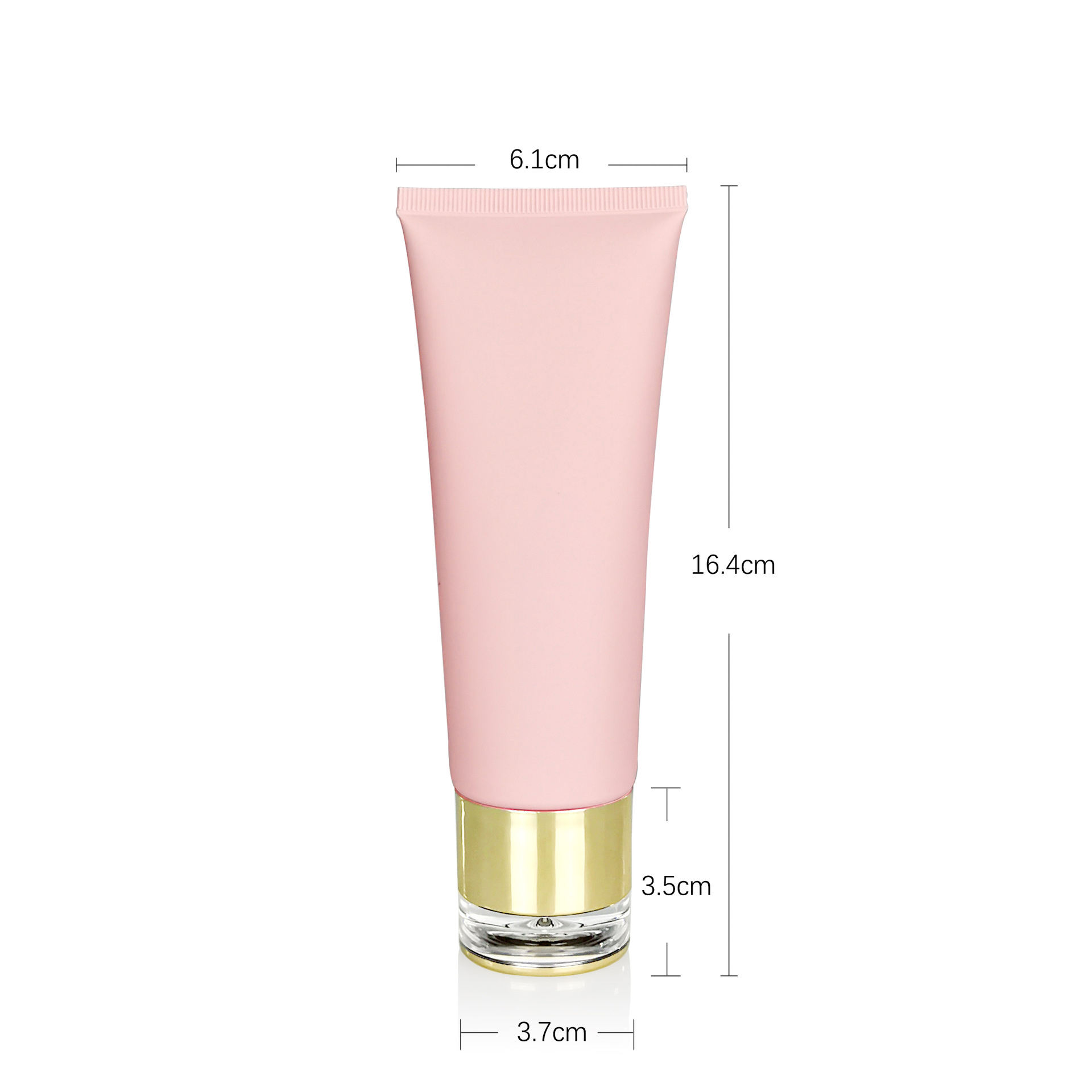 Acrylic Lid Soft Tube Matte Pink Squeeze Facial Cleanser Tube Lotion Bottle Shower Gel Packaging Empty Packaging Tube