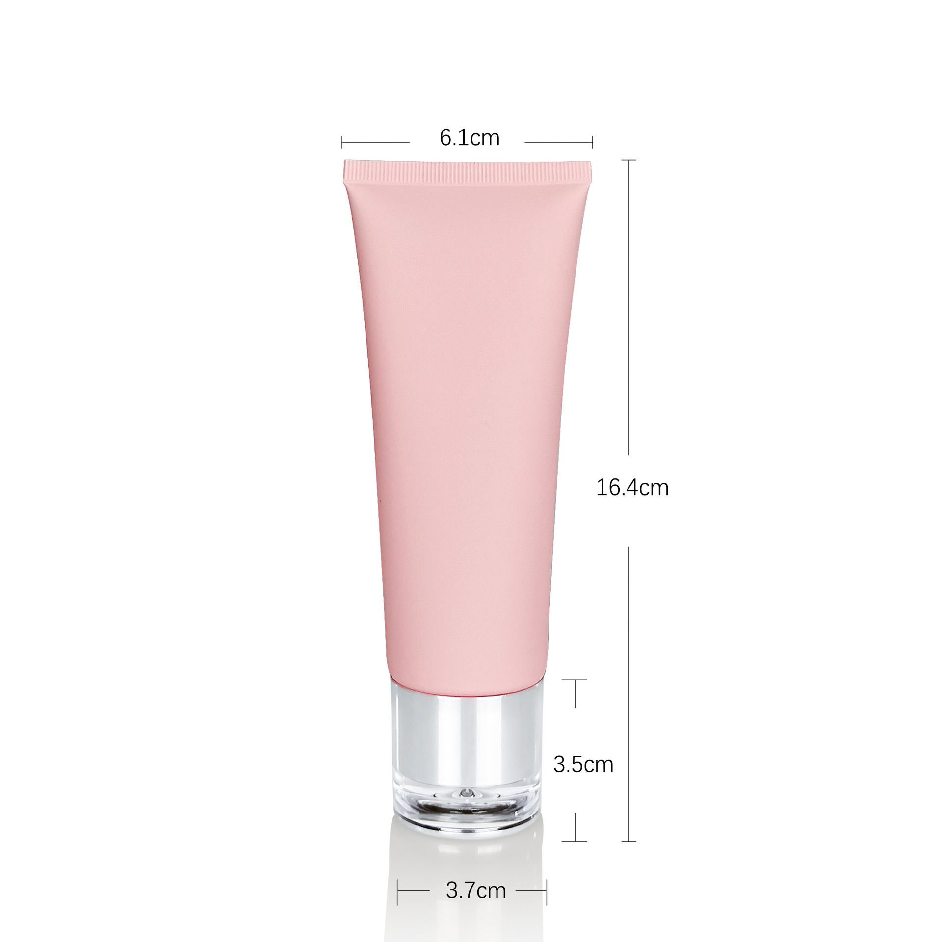 Acrylic Lid Soft Tube Matte Pink Squeeze Facial Cleanser Tube Lotion Bottle Shower Gel Packaging Empty Packaging Tube