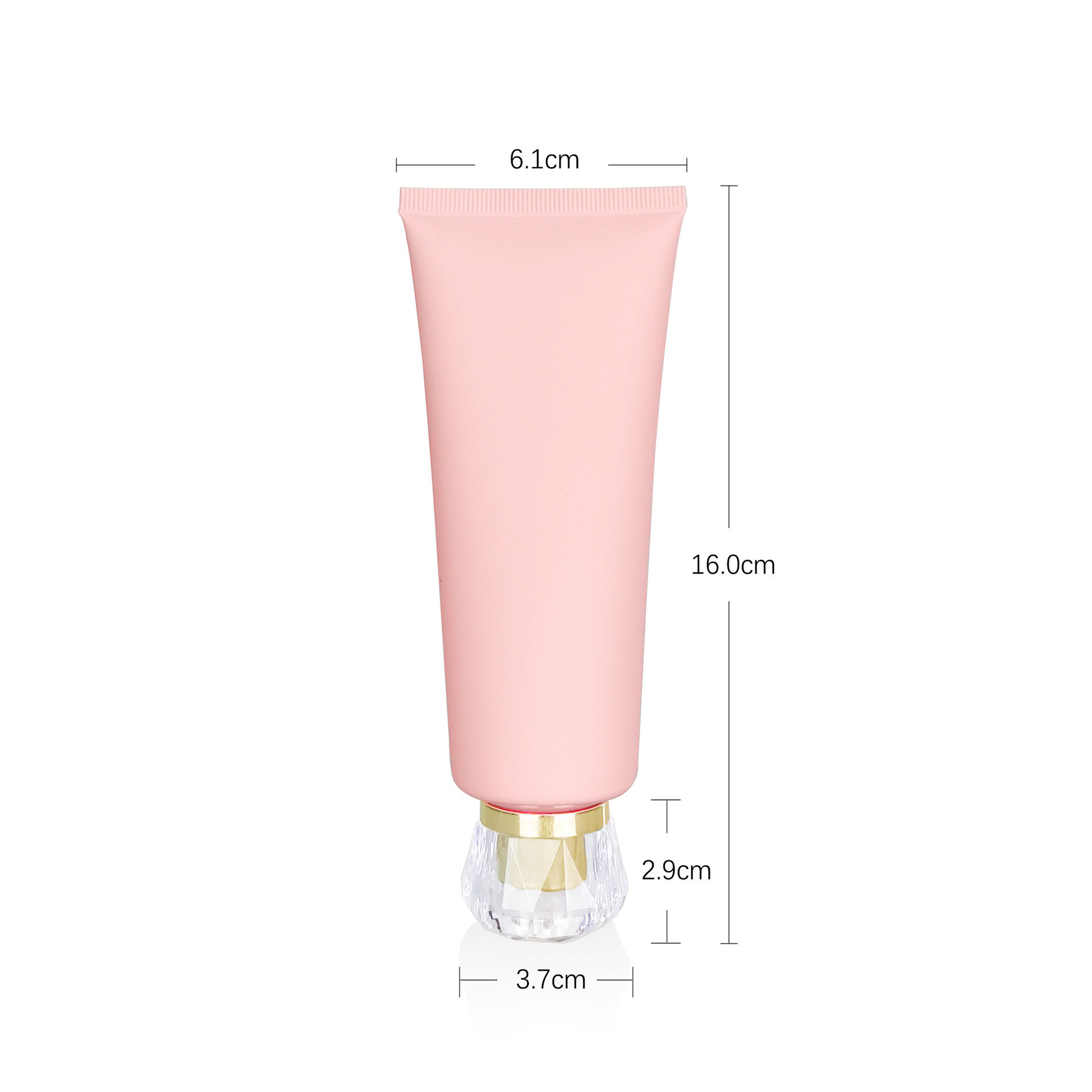 Acrylic Lid Soft Tube Matte Pink Squeeze Facial Cleanser Tube Lotion Bottle Shower Gel Packaging Empty Packaging Tube