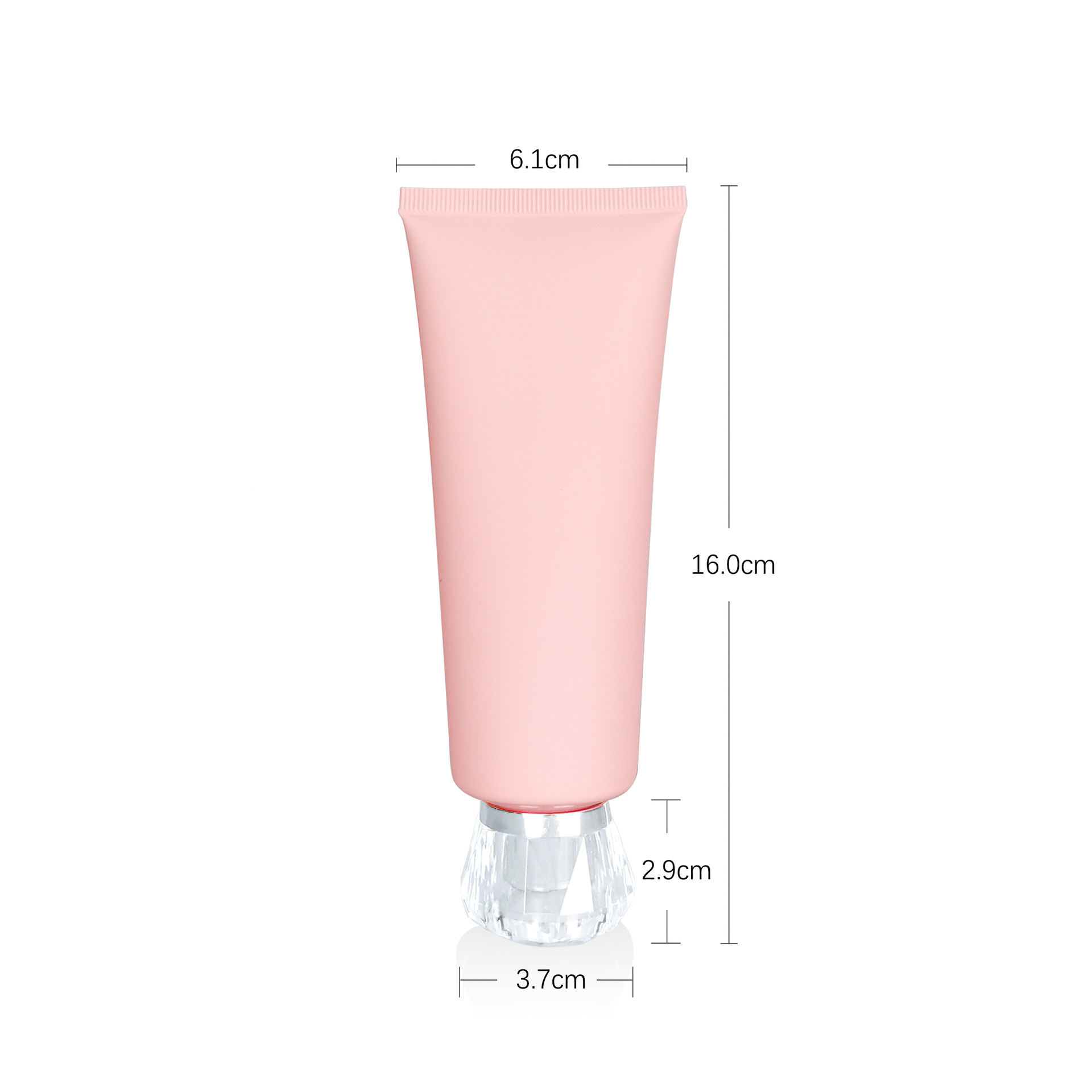 Acrylic Lid Soft Tube Matte Pink Squeeze Facial Cleanser Tube Lotion Bottle Shower Gel Packaging Empty Packaging Tube