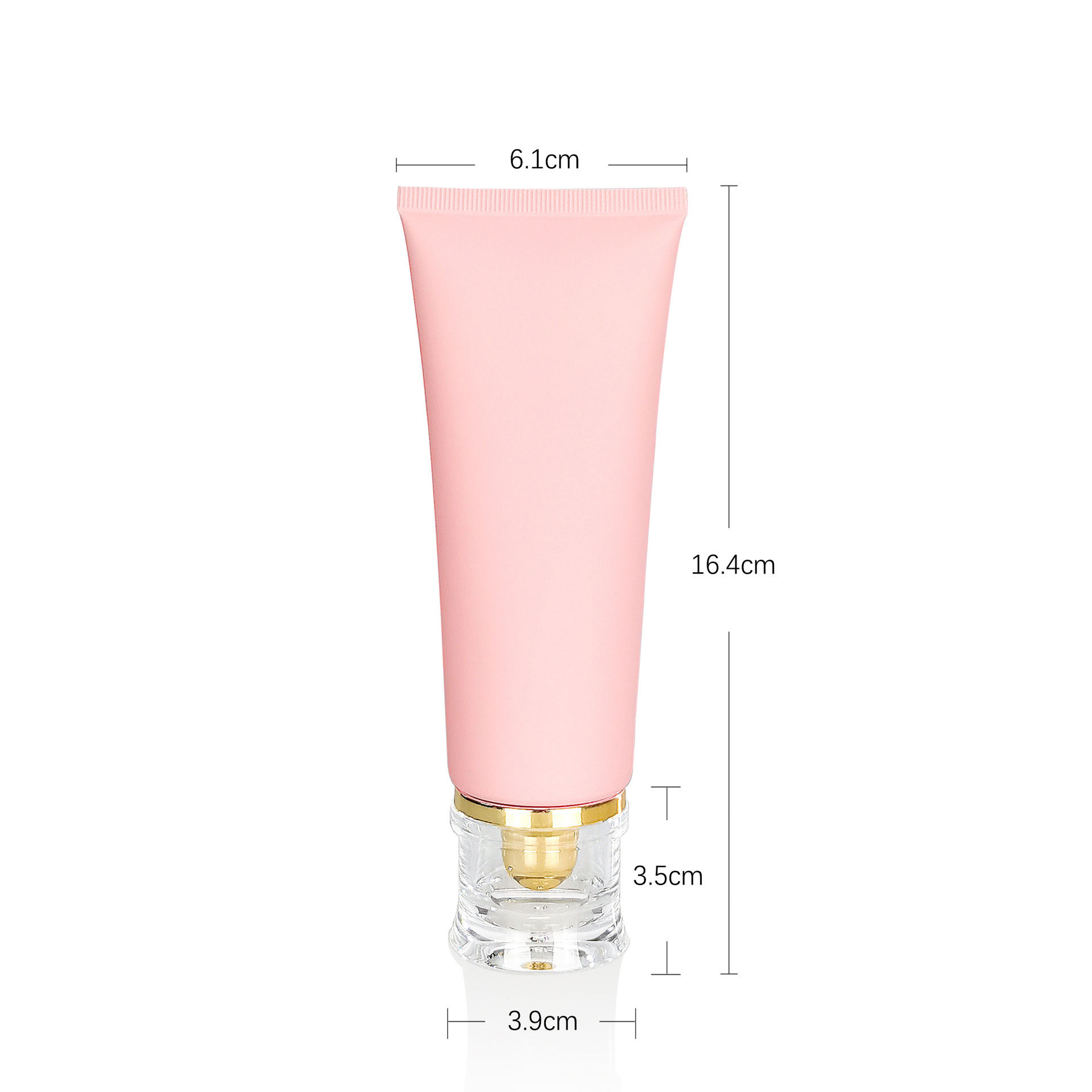 Acrylic Lid Soft Tube Matte Pink Squeeze Facial Cleanser Tube Lotion Bottle Shower Gel Packaging Empty Packaging Tube