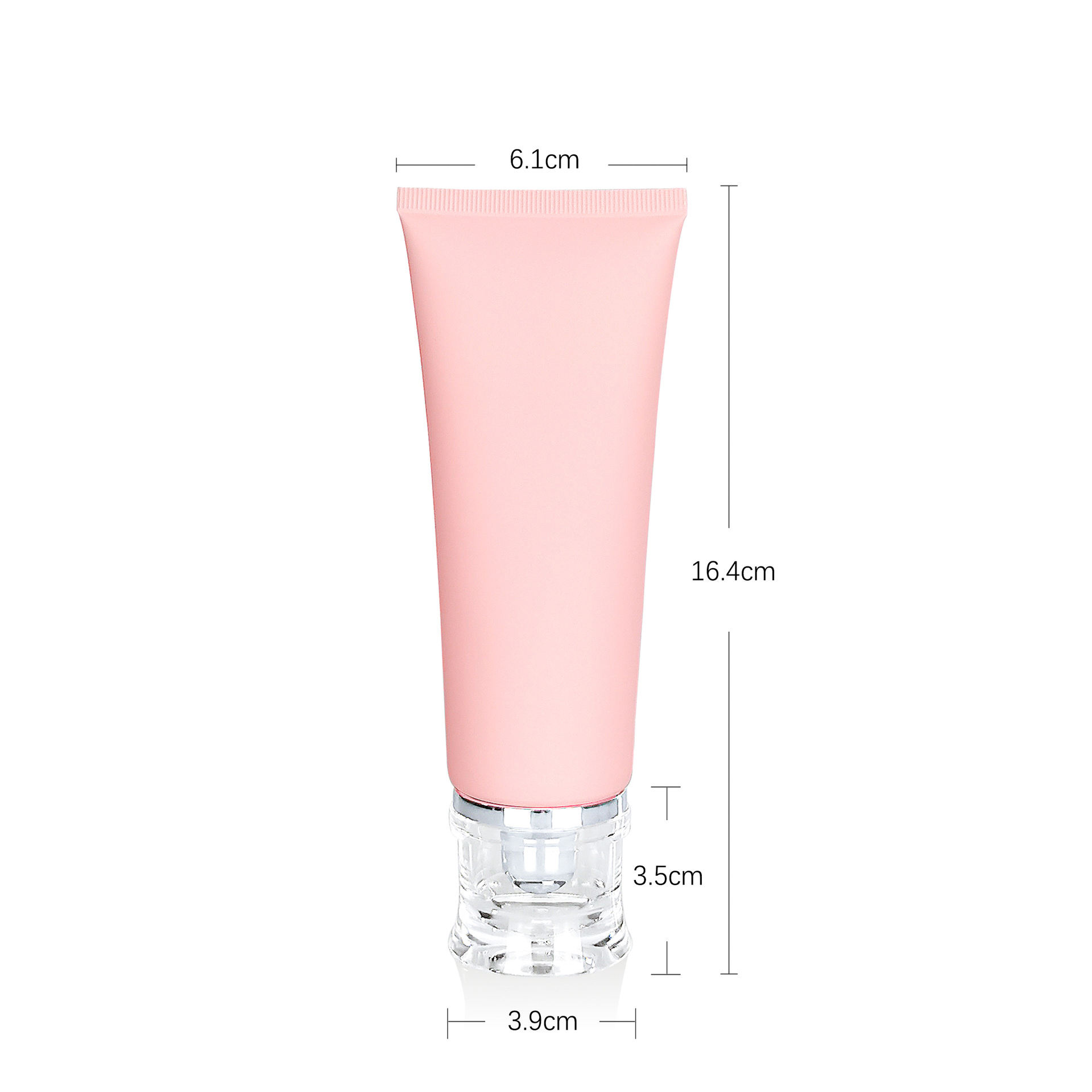 Acrylic Lid Soft Tube Matte Pink Squeeze Facial Cleanser Tube Lotion Bottle Shower Gel Packaging Empty Packaging Tube