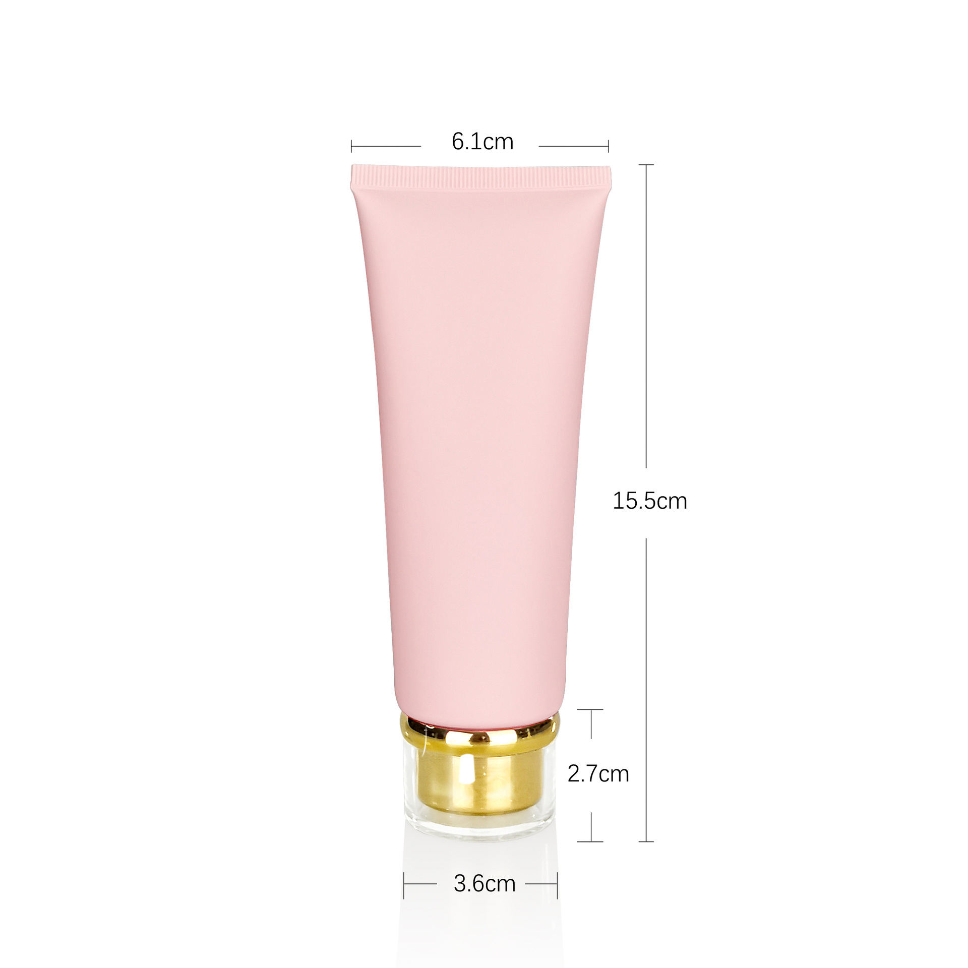 Acrylic Lid Soft Tube Matte Pink Squeeze Facial Cleanser Tube Lotion Bottle Shower Gel Packaging Empty Packaging Tube