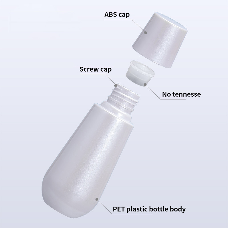 120ml PET Material Pearlescent White Bulb Shape Empty Skincare Bottle With Screw Cap For Skin And Hair Lotion