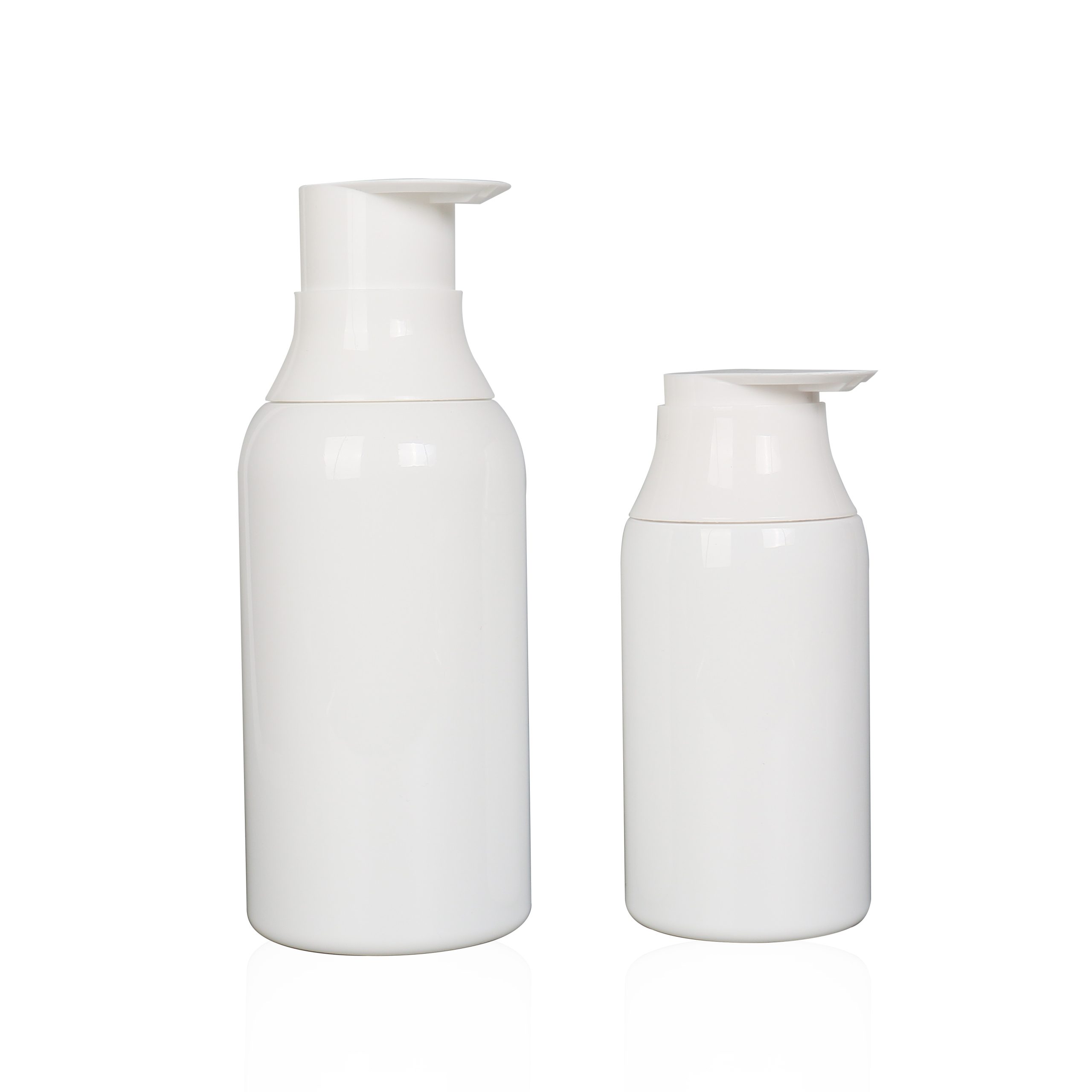 Customized 300ml 500ml Refillable Cosmetic Pet White Plastic Body Wash Shower Gel Pump Bottle Package