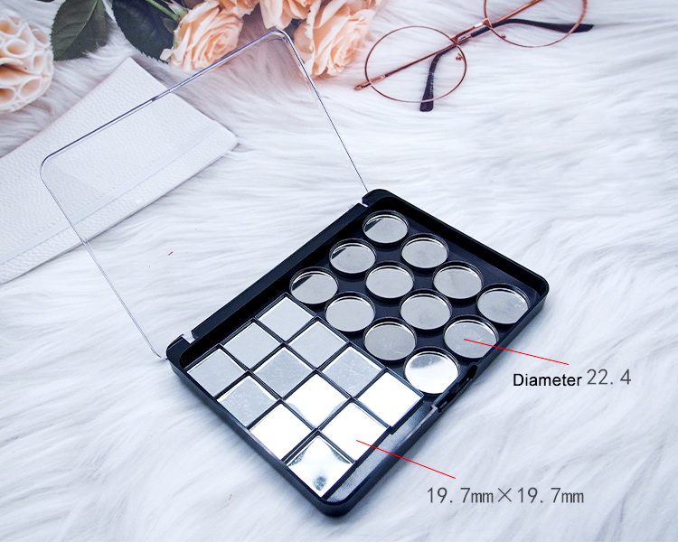 Refillable Black Color New Style Logo Customized Eyeshadow Container Unique Design Magnetic Eyeshadow Palette Case